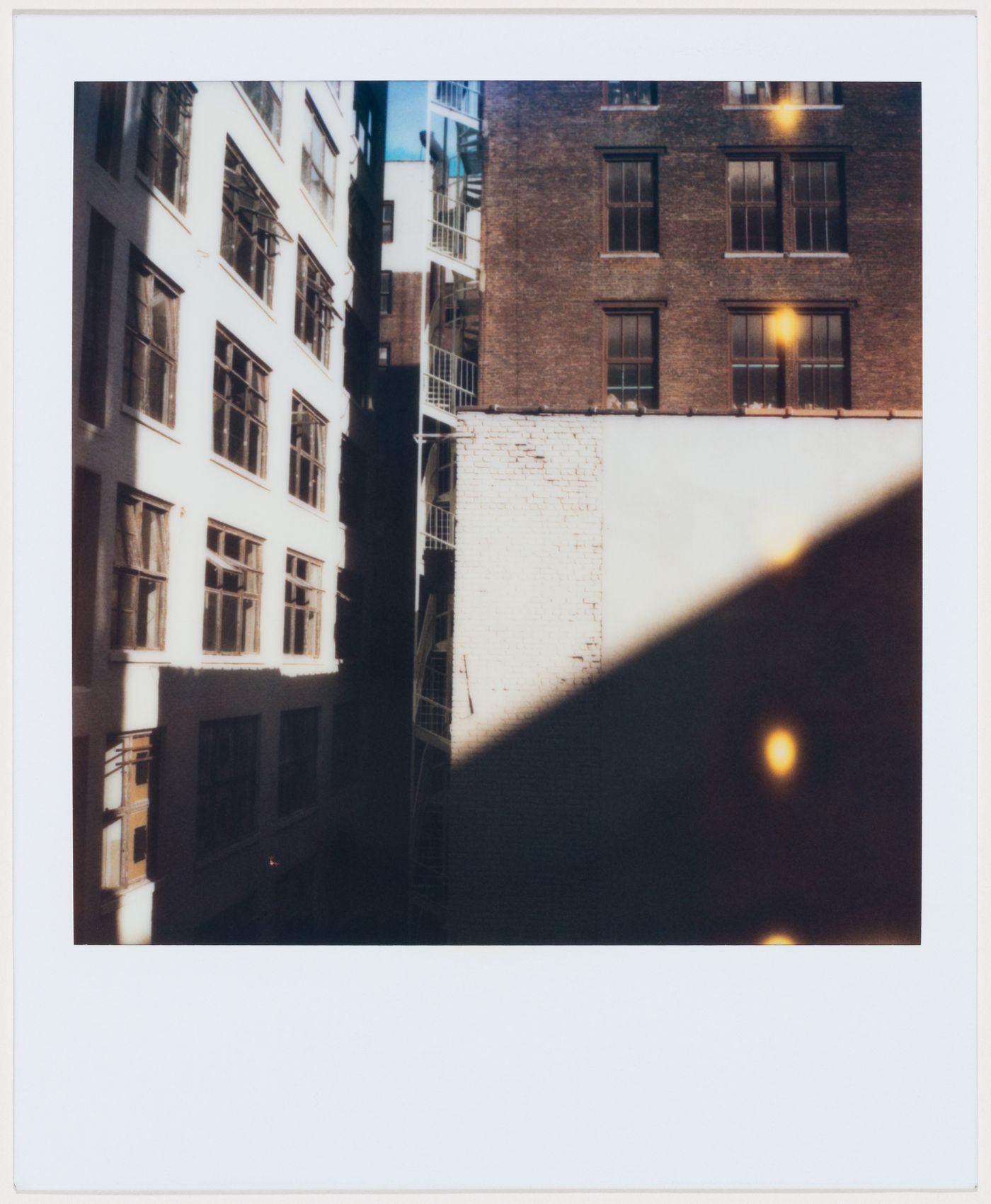 View of buildings out of window, Manhattan, New York