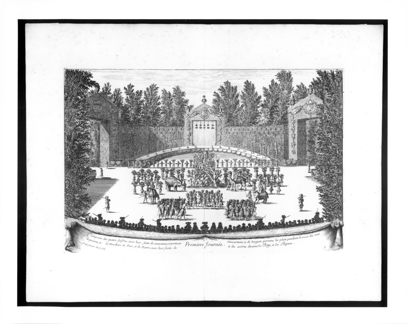 First day of the King's festivities, Versailles, May 7, 1664: a concert, a ballet, and the presentation of the banquet dishes: plates from Les Plaisirs de l'Isle Enchantée