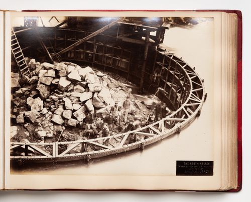 Caisson of Inchgarvie, Northeast, Main Pier, Looking East, Forth Bridge, Scotland, 11 April 1884