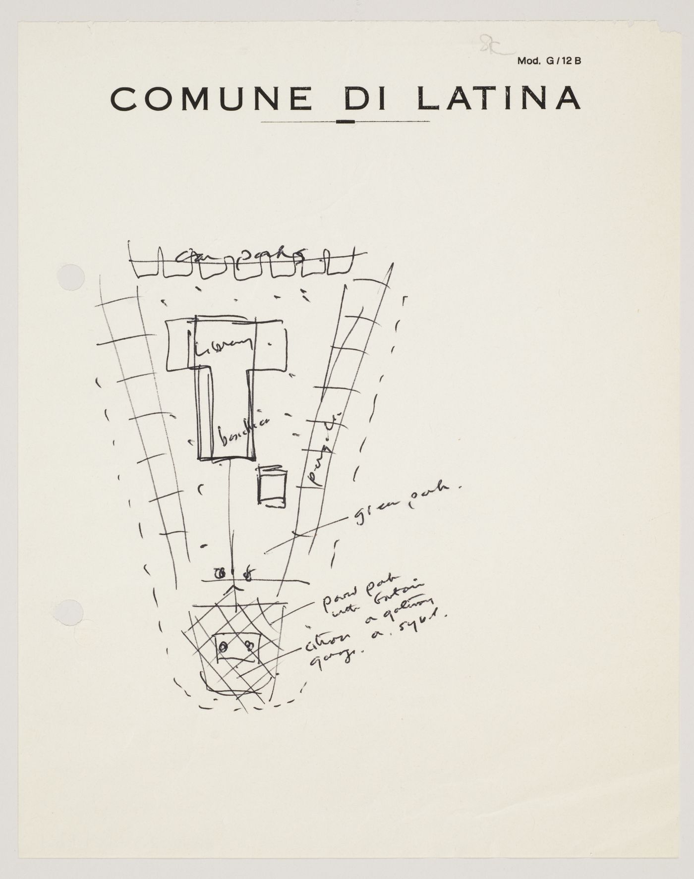 Biblioteca pubblica, Latina, Italy: plan