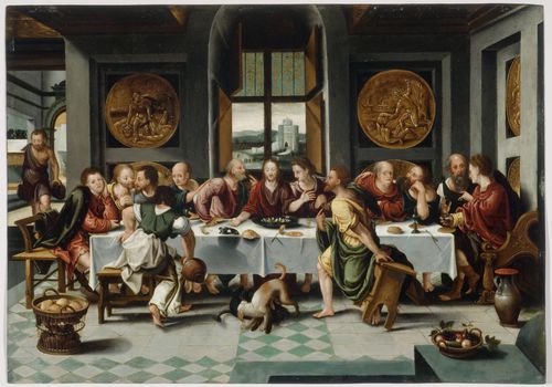 Copperplate of architectural details of columns for the suite entitled the Baths of Diocletian; verso: Painting of the Last Supper