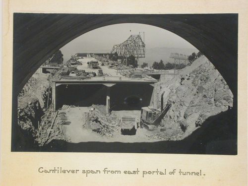 Oakland Bay Bridge under construction, San Francisco, California