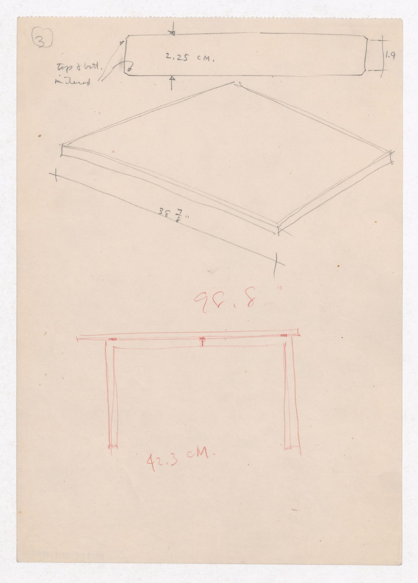 Various documents and drawings including furniture design and office renovation: File G 714
