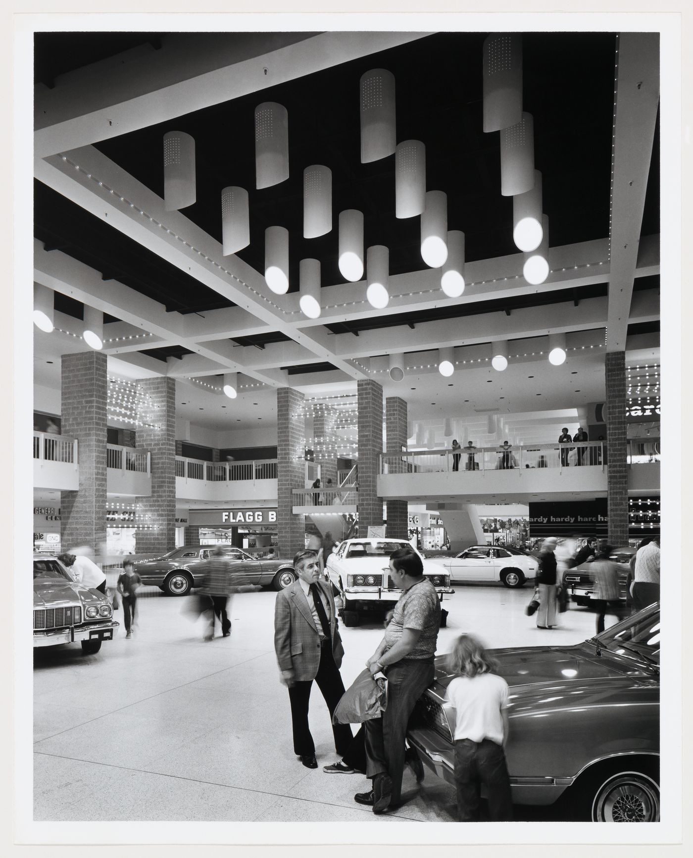 Interior view of the Staten Island Mall with a car exposition, Staten Island, New York, United States