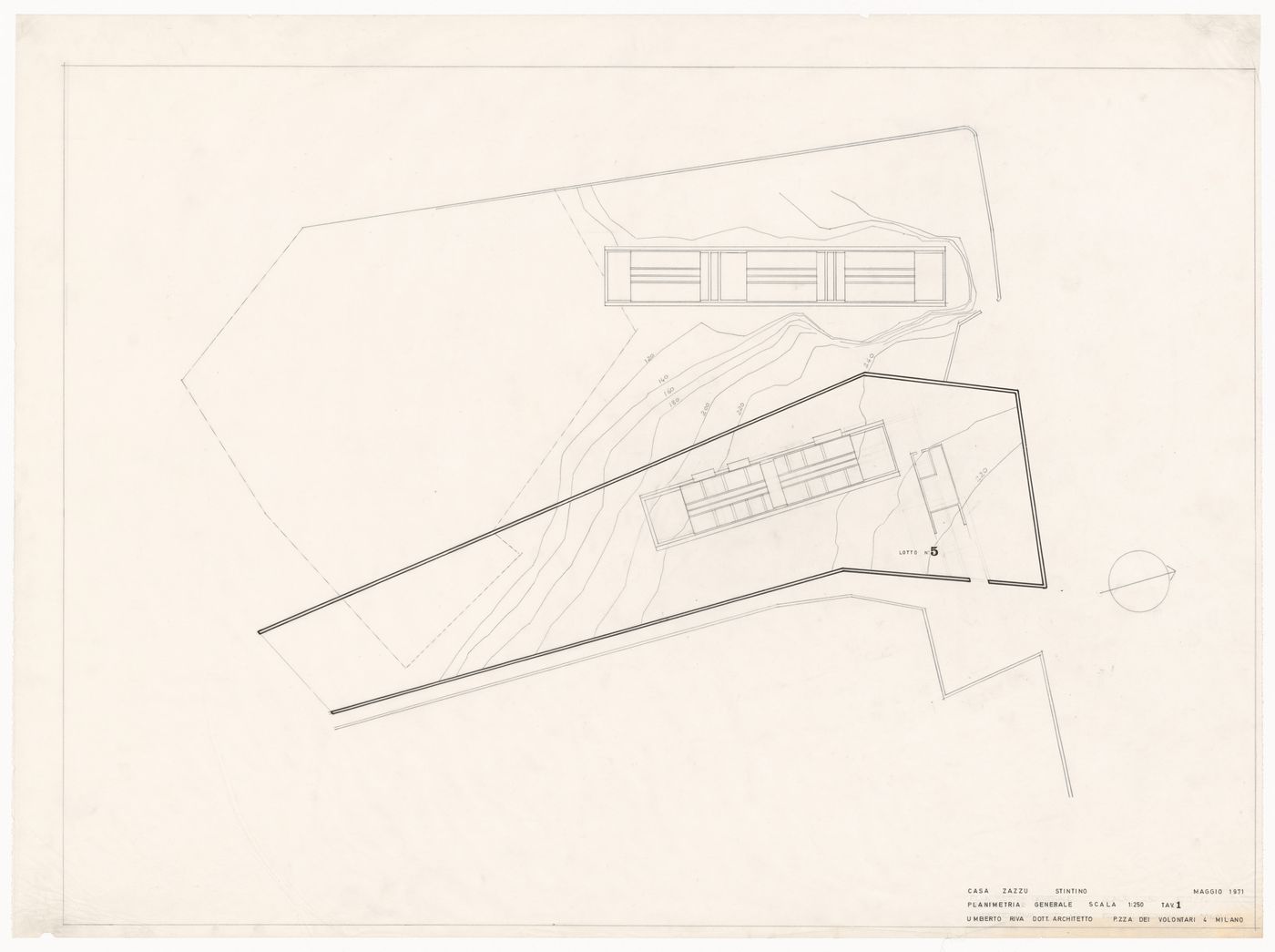 Site and floor plans for Case Zazzu, Stintino, Italy