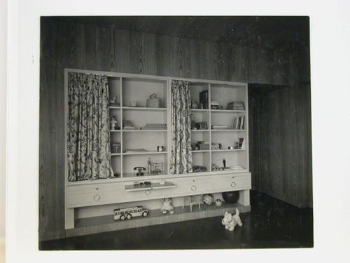 Interior view of children's playroom, in unidentified house, Germany