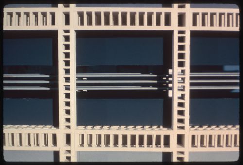 Photograph of a model for La ciudad que necesita la humanidad, Argentina, by Reginald Malcolmson and his students Mary Bylinsky and Dan Roach