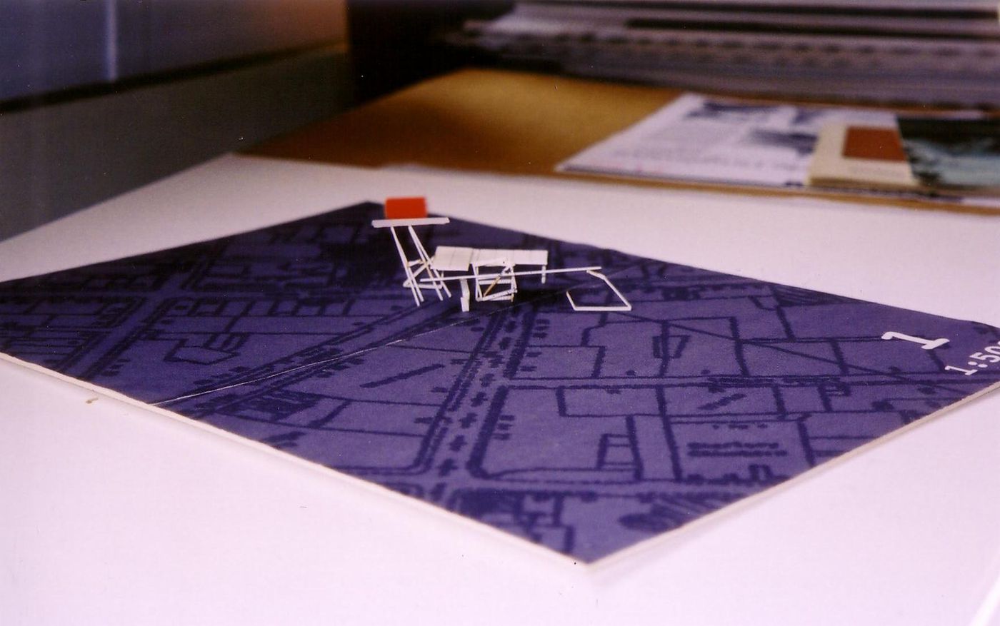 Scaled site plan model of Magnet #1