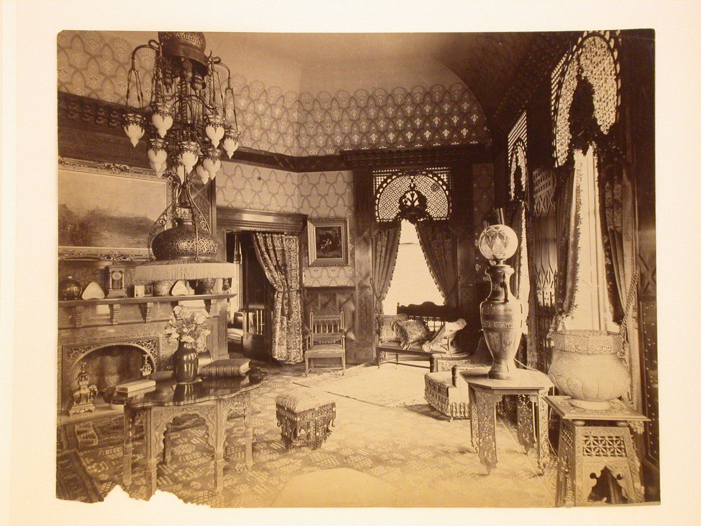 View of residential interior, probably New York City, New York, United States