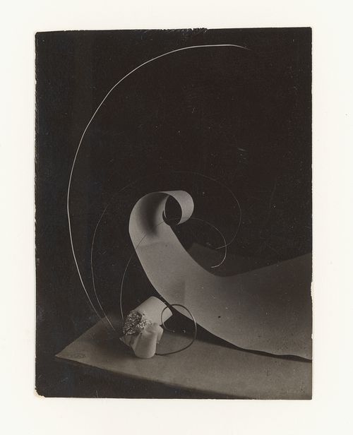 Photograph of student models on the topic "Organization of Space over a Horizontal Surface (Rectangular, Square, Round)" for the "Space" course at the Vkhutemas (Higher State Artistic Technical Studios), Moscow