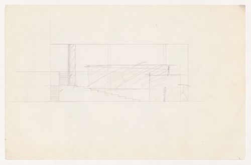 Interior elevation showing stairs for the Metallurgy Building, Illinois Institute of Technology, Chicago