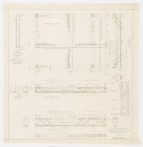 Détails du béton armé de la toiture du garage, Résidence Ernest Cormier, 1418 Avenue des Pins Ouest, Montréal, Canada (1929-1957)