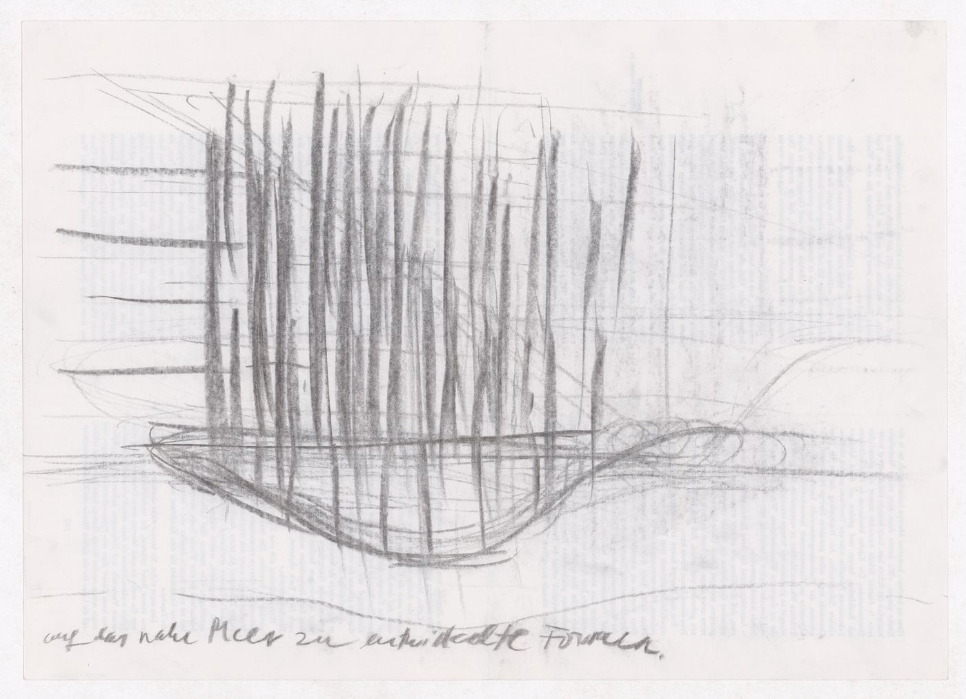 Competition for Park Avenida Diagonal, Barcelona: Conceptual drawings, including site plans, plans, and sections