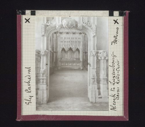 View of retrochoir from Bishop Alcock's chapel to tomb of Cardinal Luxembourg, Ely Cathedral, Ely, Cambridgeshire, England