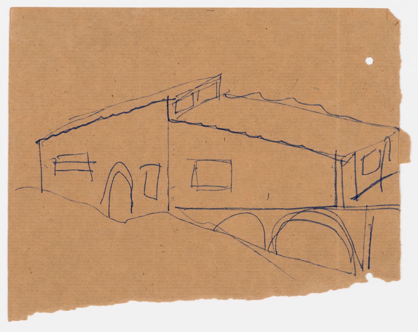Sketch for an unidentified project for a house in Europe