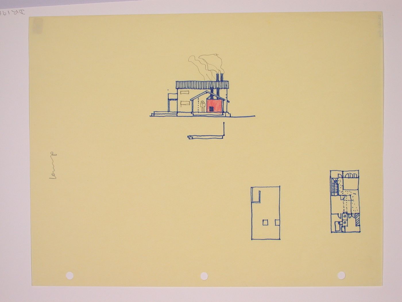 The Nofamily House - section,elevation & plan