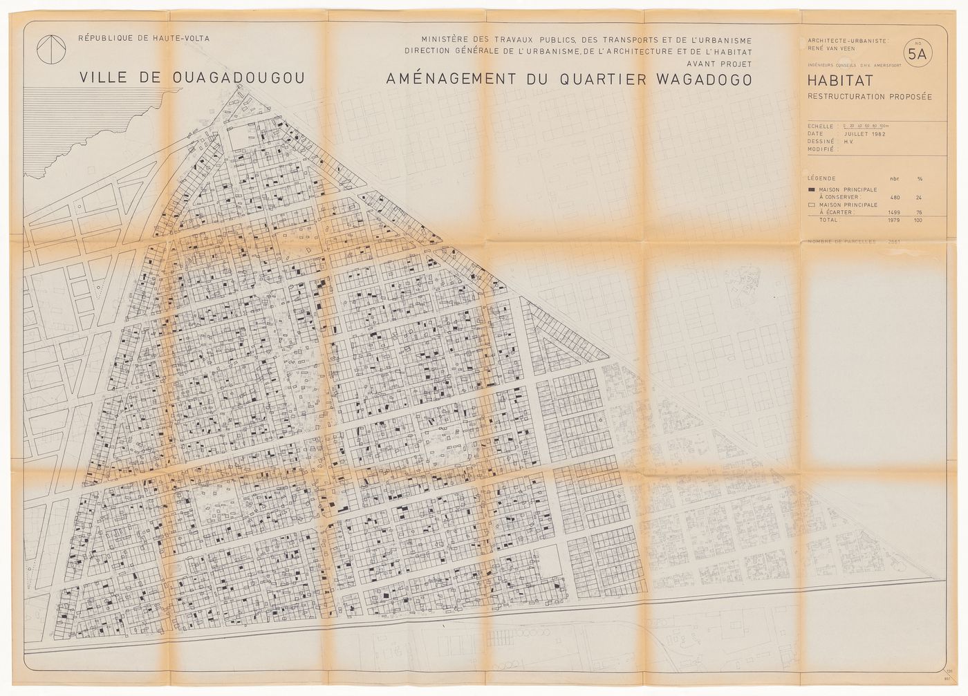 Plan for the Ouagadougou suburbs restructuring project, Burkina Faso