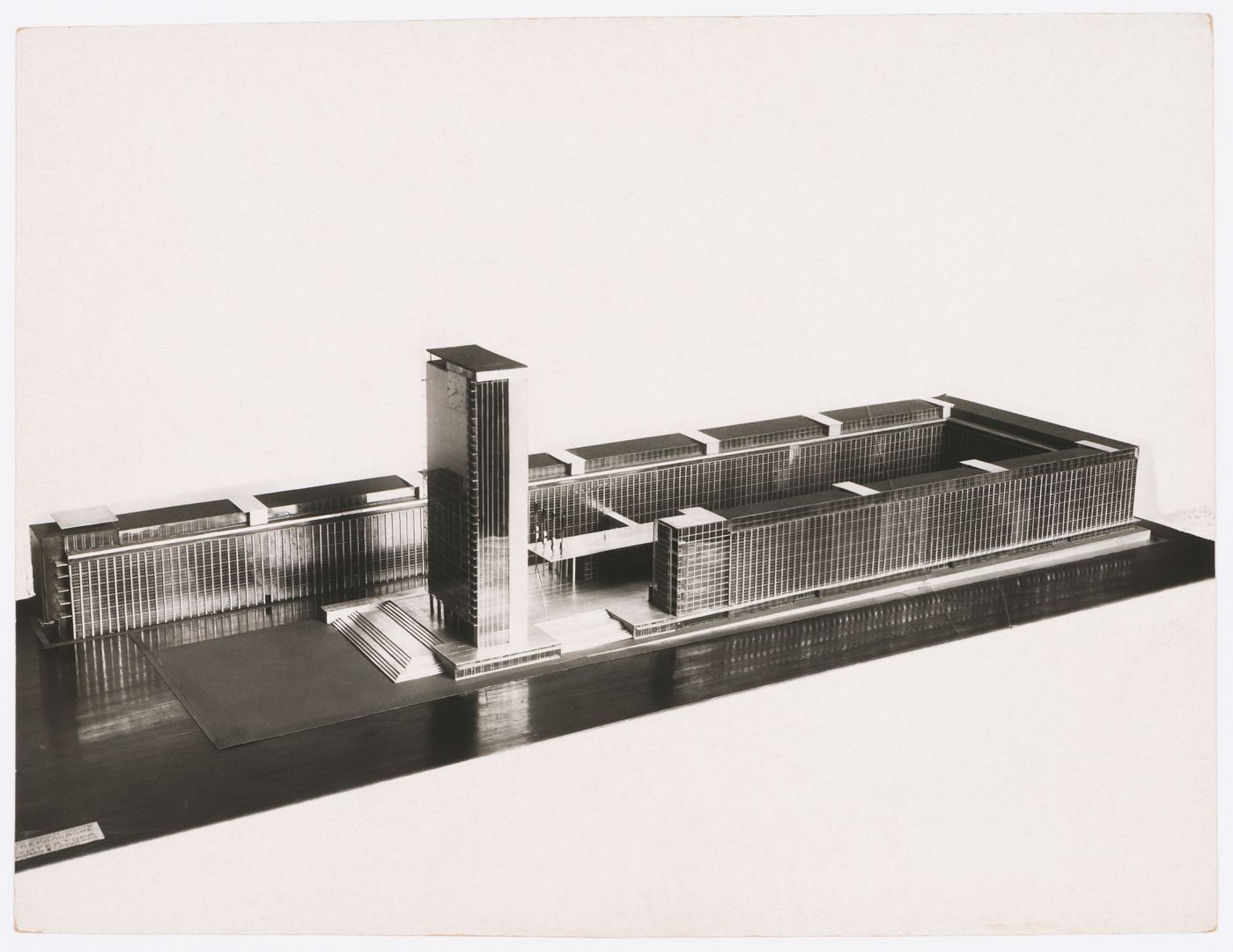 Photograph of a model for the Building of Industry, Sverdlovsk, Soviet Union (now Ekaterinburg, Russia)