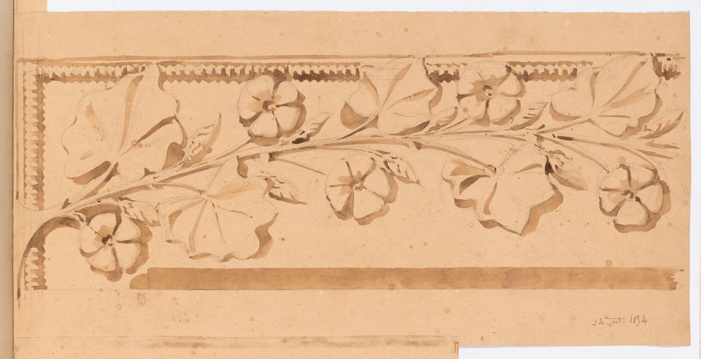 Detail of floral ornament, possibly from a soffit