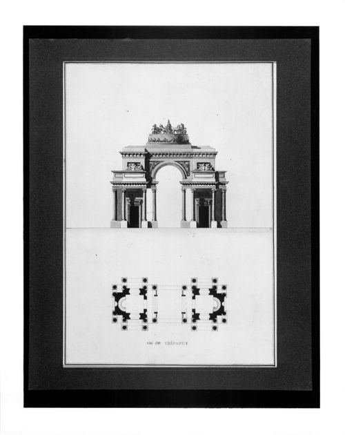 Triumphal arch - plan and elevation