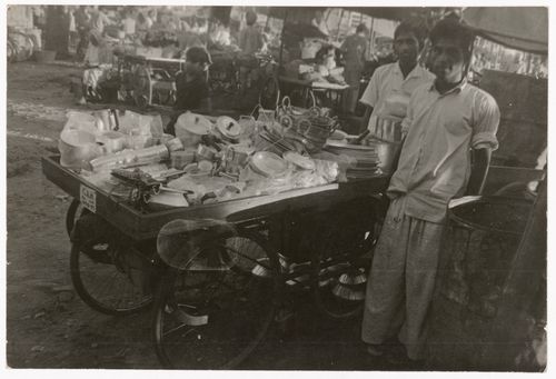 Photograph of rehri-wallahs likely near Chandigarh, India