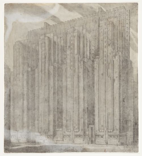 Perspective for the proposed National Life Insurance Company Office Building, Chicago, Illinois