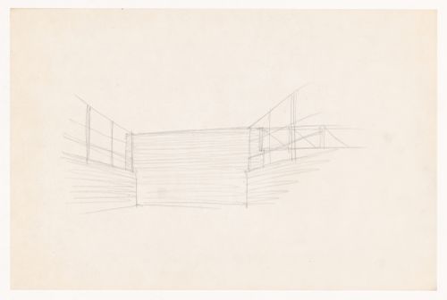 Perspective sketch for a court for the Gymnasium