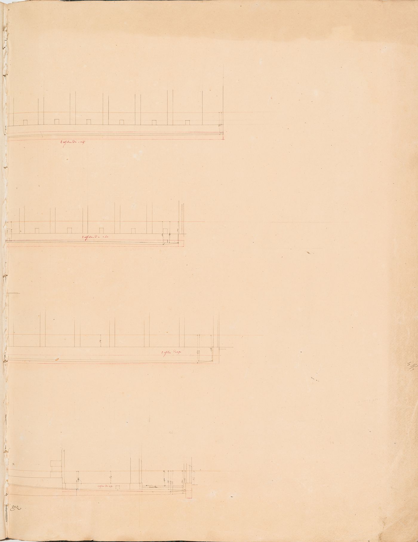 Profiles of site contours for an unidentified project