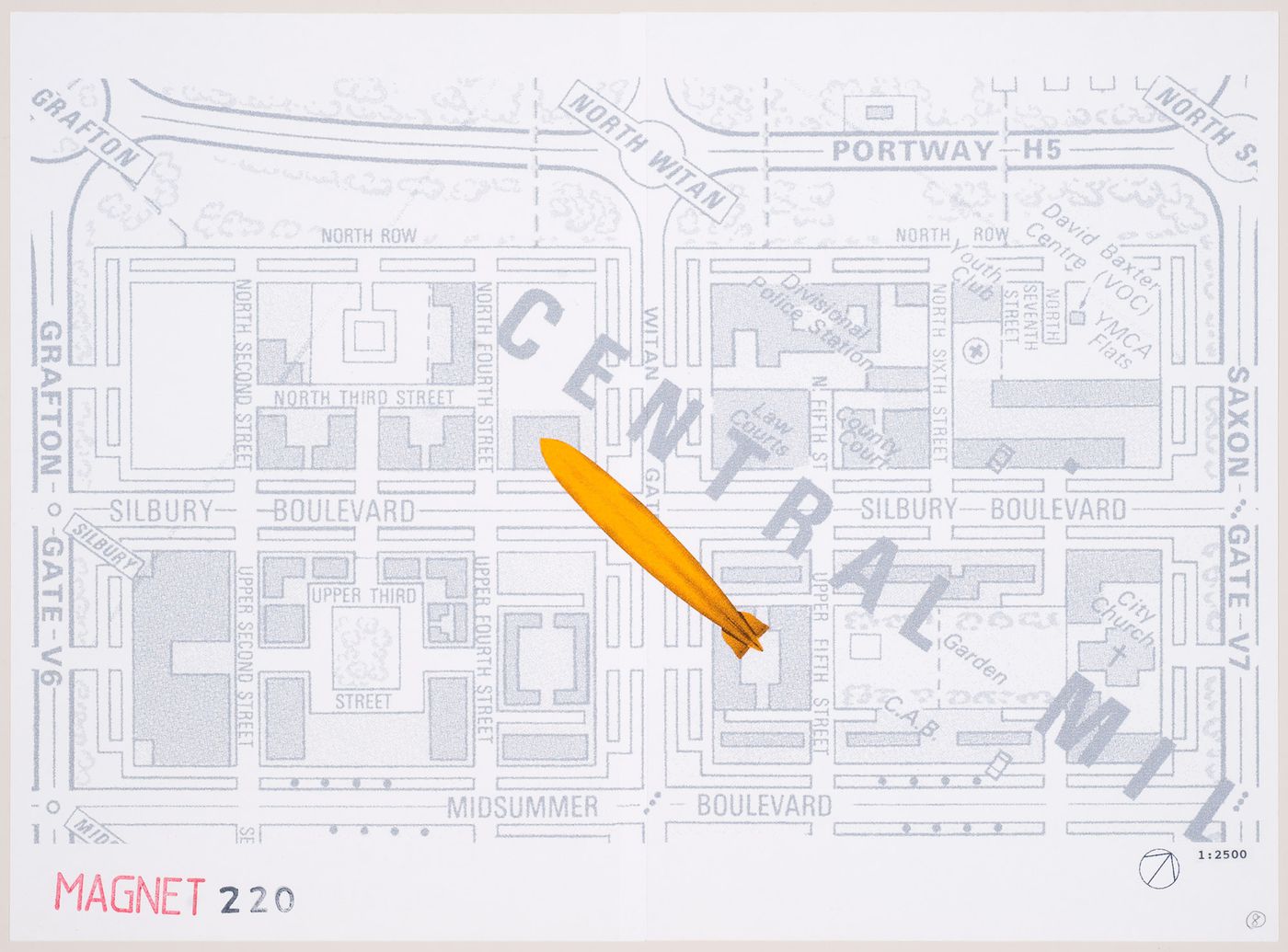 Magnet: Milton Keynes site plan with Airship Hindenburg