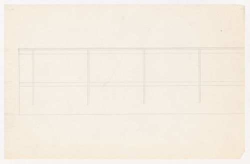 Partial elevation for a cornice and windows for the Metallurgy Building, Illinois Institute of Technology, Chicago