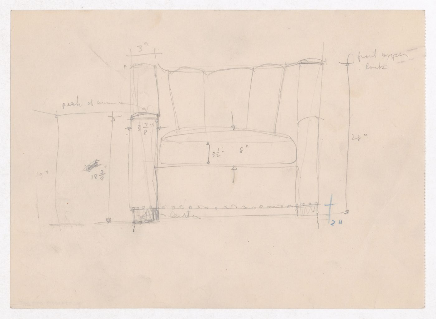 Various documents and drawings including furniture design and office renovation: File G 701