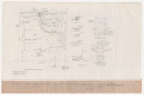 Site plan and sections for North Shore Neighbourhood House Playground, Vancouver, British Columbia