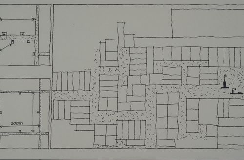 Site plan for the user-make choices grid plan for the Aranya Housing Project, Indore, India