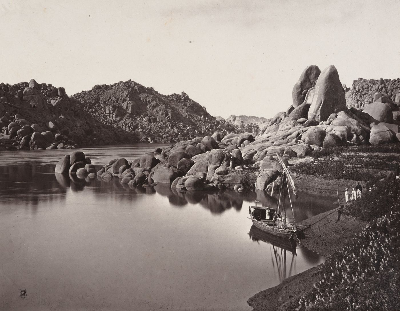 View of granite rocks, Konosso Island [?], Philae, Egypt