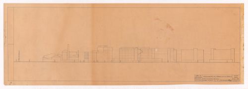West facade elevation for Habitações Colectivas da Mobil Oil Portuguesa, Matosinhos, Portugal