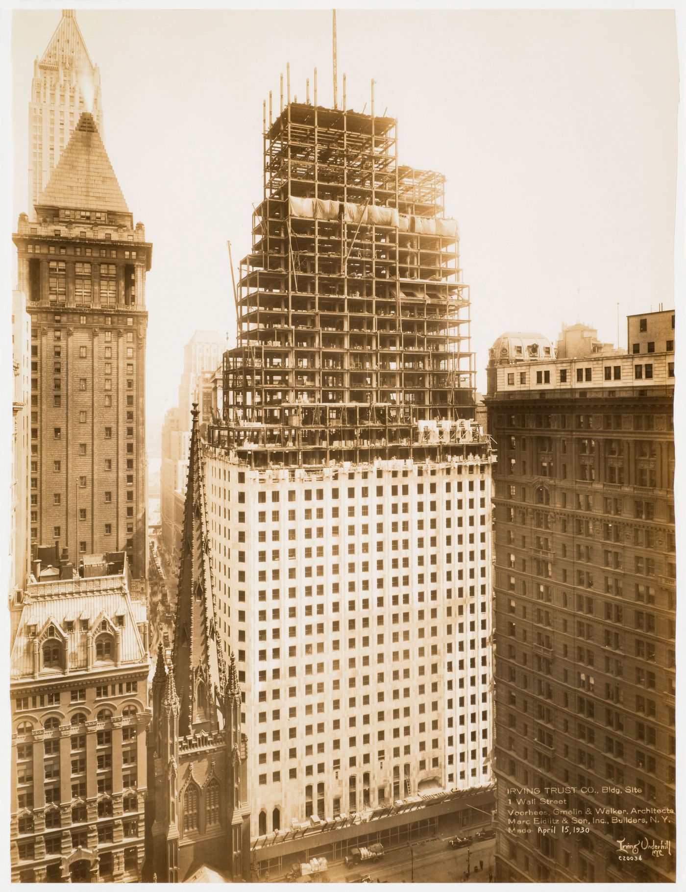 Irving Trust Company Building Site, 1 Wall Street, New York City