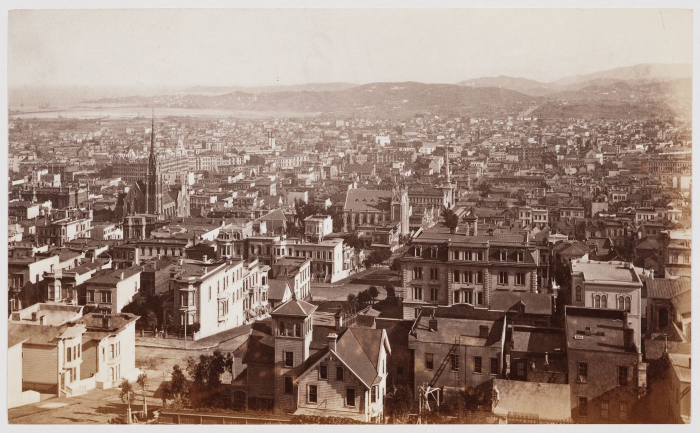 General view of San Francisco from California Street Hill, California