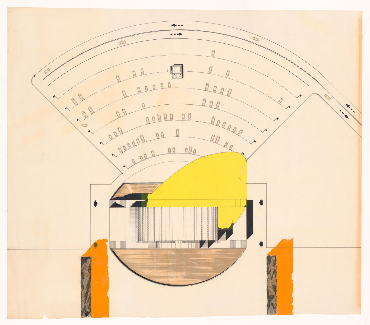 Site plan for Urban park competition, Modena, Italy