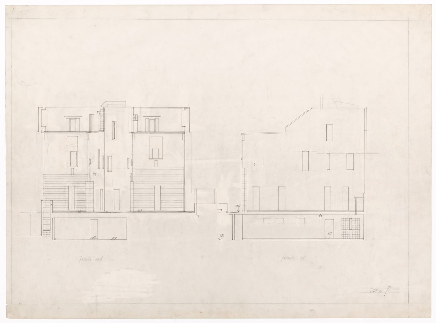 Exterior elevations for Casa Miggiano, Otranto, Italy