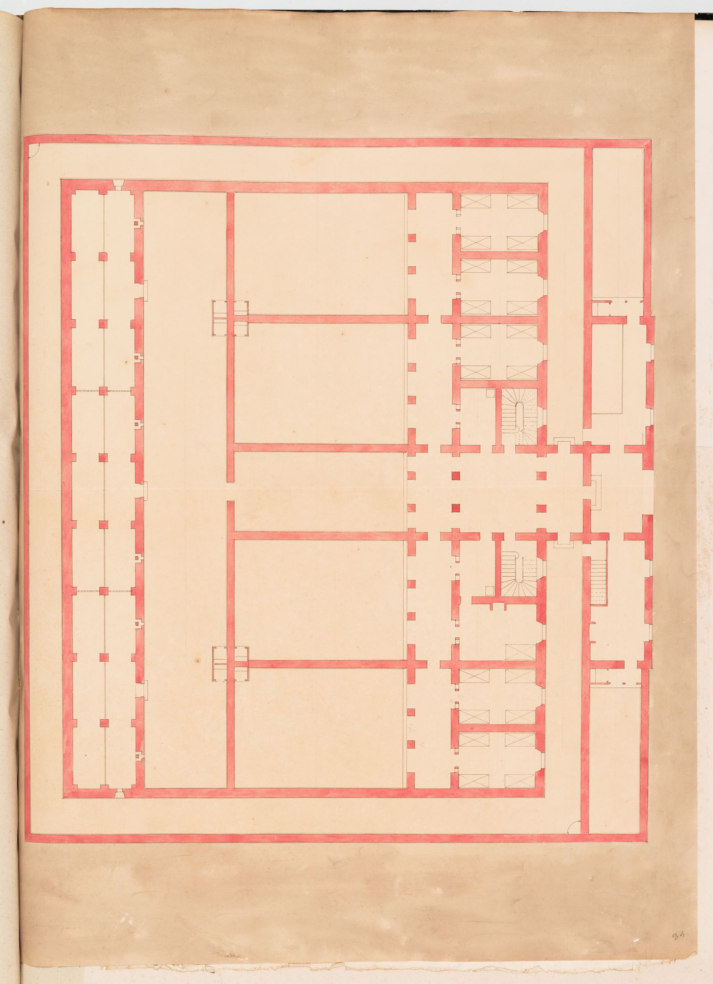 Prison, Chalon-sur-Saône, France: Plan of the first floor