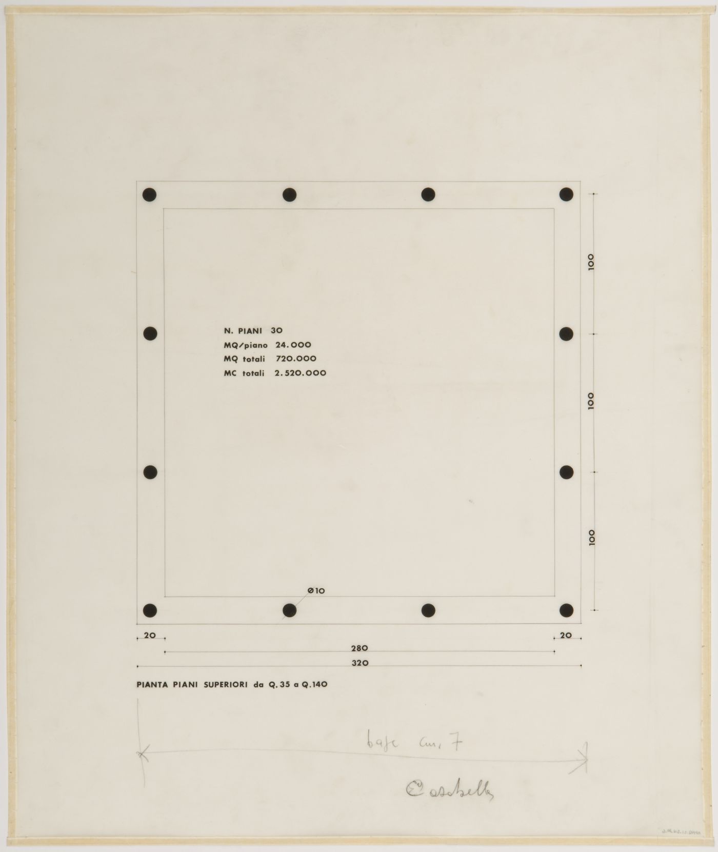 Centro direzionale di Torino, Turin, Italy: Floor plan