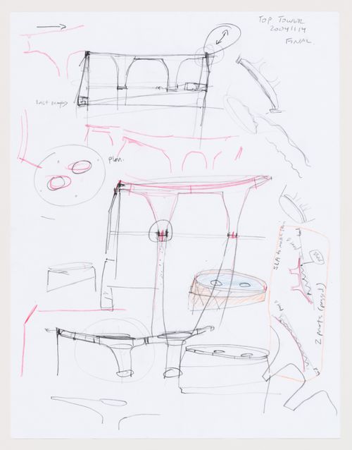 Carbon Tower: top tower, sketch