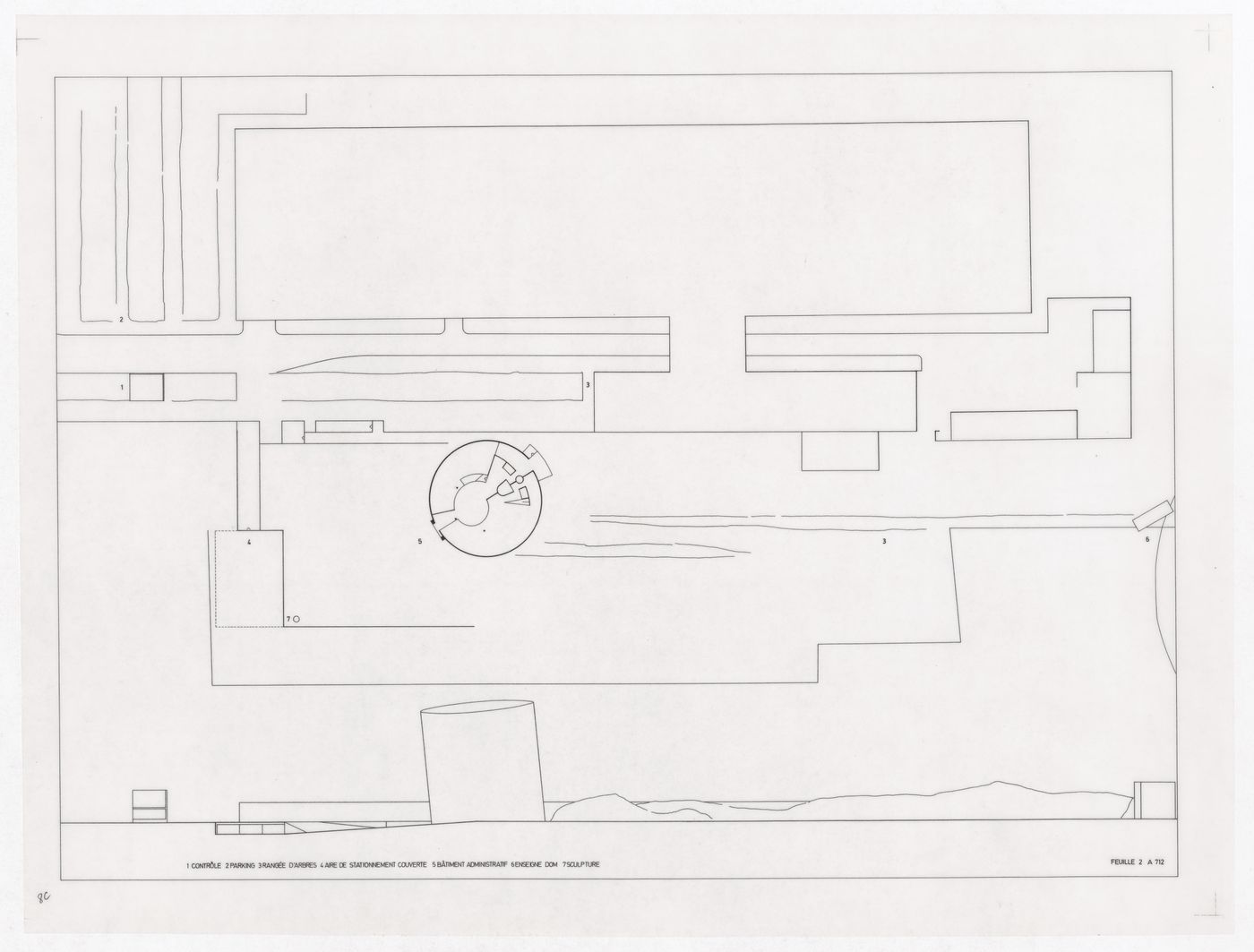 Plan and elevation for Sede da Companhia Dom, Cologne, Germany