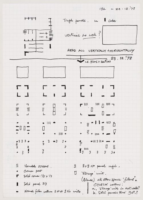 Generator: plans and elevations for cubes with varying components