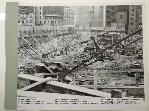 Seagram building under construction, 375 Park avenue, New York, N.Y., north-east view