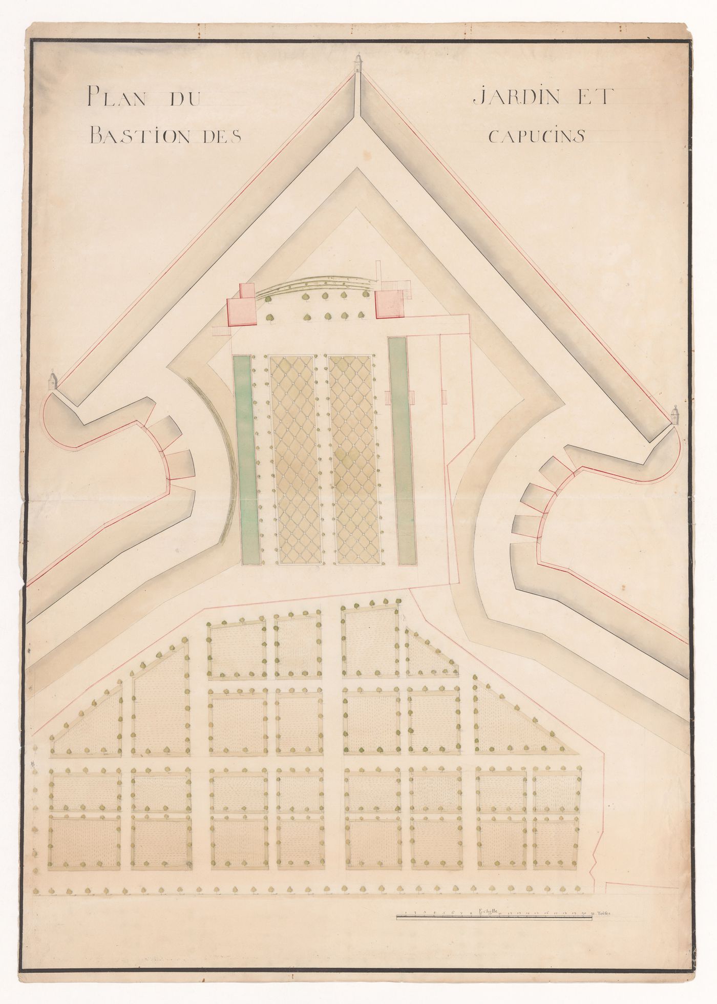 Plan of the "Bastion des Capucins" at Perpignan