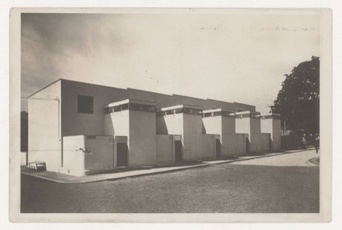 View of the principal façades of Houses 5, 6, 7, 8 and 9, Weissenhofsiedlung, Stuttgart, Germany