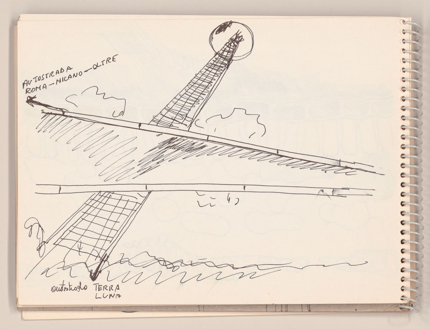 Sketches and notes for Architettura Interplanetaria [Interplanetary Architecture]