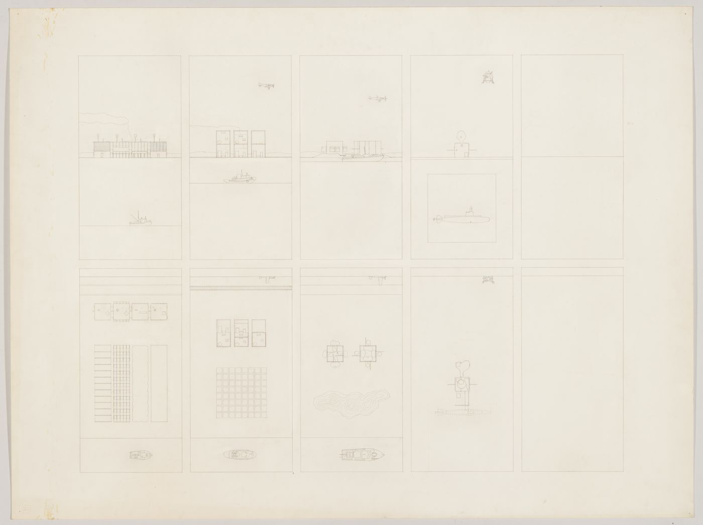 Plans and elevations for The Silent Witnesses