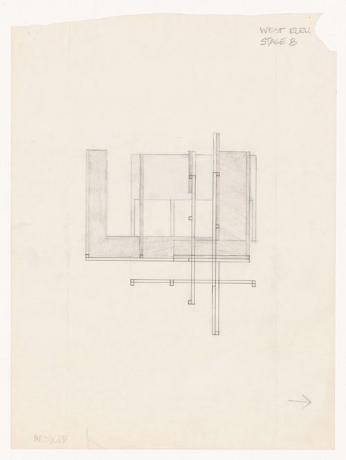 Sketch elevation for House VI, Cornwall, Connecticut